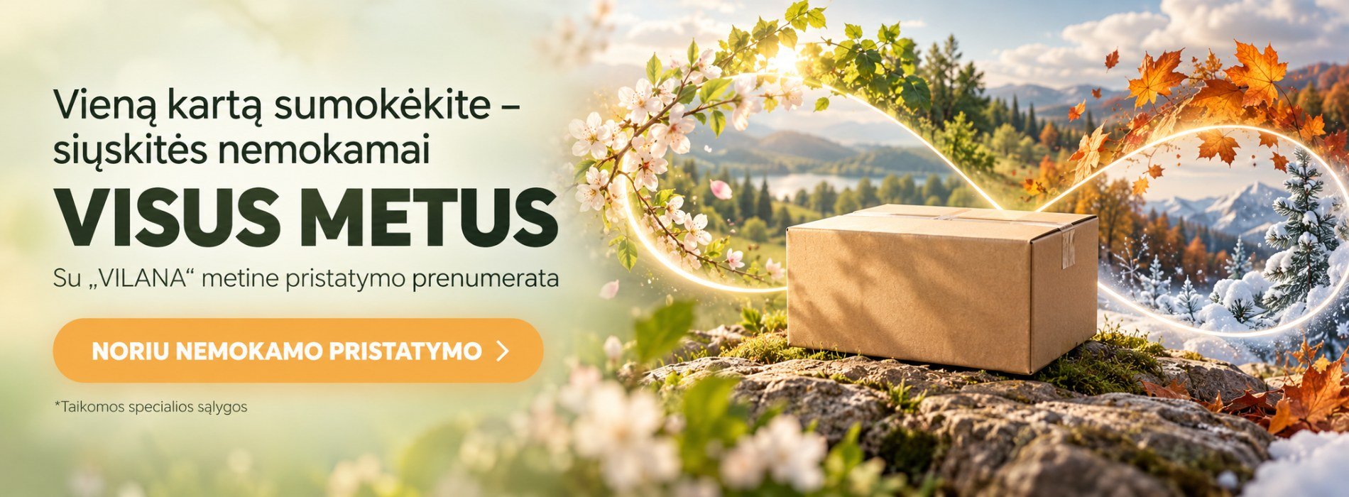 Nemokamas pristatymas visus metus